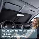 Gven Windshield Sun Shade for Toyota 4Runner 2010-2023 2024 2025 2026, SR5, Trail, TRD (Off-Road, Premium, Pro) Limited Accessories Car Shades Front Windshield UV Heat Protector (4 Runner)