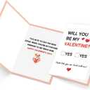2 x Missonemi Funny Valentines Day Card Gifts for Him Her, Sweet Valentines Day Cards for Women Men-Will You Be My Valentine (MS450)