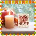 4Pcs Hello Fall Decorations for Home Thanksgiving Decor Desk Sign Gifts for Coworkers Friends I Love Fall Most Of All Thankful Blessed Plaque for Farmhouse Garden Yard Autumn Decor White Elephant Gift