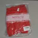 Missufe Women's Sleeveless Spaghetti Strap Ruched Bodycon Sundress Summer Casual Mini Cami Dress (XL, Red)