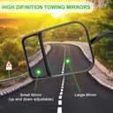CICMOD Towing Mirrors Universal Clip-on Mirror Extenders for Towing Cars Trailer Truck Boat - Pack of 2