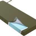 Outdoor Bench Cushion 4 inches Memory Foam Waterproof Patio Furniture Bench Cushion Porch Swing Cushion with Handle and Adjustable Strap, 48 x 18 Inch Sage Green