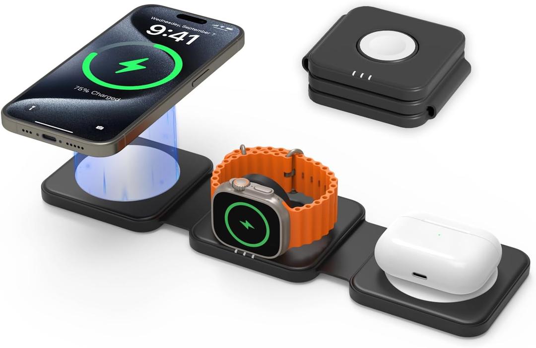Wireless Charger Magnetic for iPhone - JoyGeek Wireless Charging Station Pad for iPhone 15 14 13 12 Pro Max Plus, for Apple Watch Ultra 9-2, AirPods (Multi-color) Wireless Charger Magnetic for iPhone - JoyGeek Wireless Charging Station Pad for iPhone 15 14 13 12 Pro Max Plus, for Apple Watch Ultra 9-2, AirPods (Multi-color)