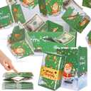 ptoso Christmas Surprise Gift Box Explosion - Surprise Box Gift Boxes for Money, Folding Bouncing Pop-Up Money, Explosion Greenplants Funoio Surprising for Merry Christmas (Green 12 Bounces)