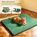 1000 Pieces Portable Jigsaw Puzzle Board with 6 Colored Sorting Trays, Tilting Puzzle Boards with 2-in-1 Stand & Cover, Lightweight Felt Jigsaw Table with Angle Adjustments - Green