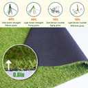 Artificial Grass Rug 4FT x 6FT, 0.8" Thick High Density Fake Turf with Drainage Holes, Realistic Synthetic Grass Mat for Dogs, Patio, Backyard, Balcony, Indoor Outdoor Lawn Carpet