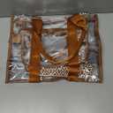 Clear Bags for Women Tote Bag, Crossbody Bag, Stadium Approved Clear Purse for Sports Events, Concert, Work & Beach (Brown)