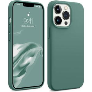 AOTESIER Magnetic for iPhone 13 Pro Phone Case, [Compatible with MagSafe][Military Shockproof Protection]Silicone Case with Soft Microfiber Lining, Camera & Screen Protection 6.1 inch, Midnight Green