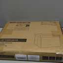 SONGMICS Small Folding Storage Ottoman, Foot Rest Stool, Cube Footrest, Synthetic Leather, 12.2 x 16.1 x 12.2 Inches, 286 lb Capacity, for Living Room, Bedroom, Dorm, Coffee Brown ULSF100K01