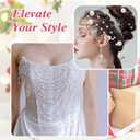 4 Rolls 86 Feet Pearls Garland, Faux String of Pearls Roll Strand for Crafts, Artificial Pearl Beads Trim for Wedding Party Valentine Christmas Flower Decoration, 4mm 6mm 8mm 8+3mm, White