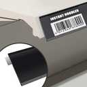 Shelf Label Strips, Pro Painter 100 Pack Self Adhesive 1.5”H Shelf Strip Price Tag Holder for Plastic, Metal and Wood Gondola Shelf, Clear Plastic Front/Black Back Sign Holder for 48” Long Shelf, 47-11/16 Inches
