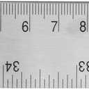 Pacific Arc Stainless Steel 36 Inch Metal Ruler Non-Slip Cork Back, with Inch and Metric Graduations, Silver