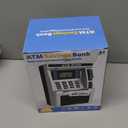 BAODLON Piggy Bank for Kids, ATM Machine Bank for Real Money with Debit Card, Bill Feeder, Coin Recognition, Balance Calculator, Electronic Savings Safe Box, Cool Stuff Toys Gifts for Teen Boys Girls (Black)