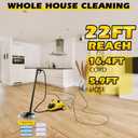 1500W Steam Cleaner 36-Piece All-in-One Attachments Kit, 99% Sanitization, 22ft Reach, 360 Rotating Brush for Home/Car/Tile/Grout/Wallpaper Removal, Chemical-Free Cleaning (31 in 1)