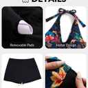 Women Tankini Swimsuit with Shorts - Halter Two Piece Swimsuit with Pocket Tummy Control Bathing Suit 2025 Swimwear (Black, XL)