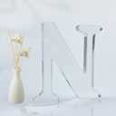 WOODOUNAI 4 Inch Designable Acrylic Letters Unfinished Acrylic Letters for Wall Decor Decorative Standing Letters Slices Sign Board Decoration for Craft Home Party Projects (N)