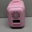 CROWNFUL Mini Fridge, 4 Liter/6 Can Portable Cooler and Warmer Personal Refrigerator for Skin Care, Cosmetics, Beverage, Food,Great for Bedroom, Office, Car, Dorm, ETL Listed (Pink)