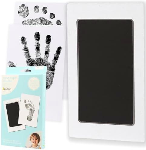 Pearhead M/L Clean-Touch Baby Ink Pad, No Mess Inkless Baby Safe Ink, DIY Handprint and Footprint Keepsake, Black, Medium/Large (Pack of 2)