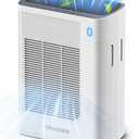 Trucozie Air Purifier for Home Large Room Bedroom Up to 1937 Ft² in 1 Hr With Double-sided Air Inlet, Air Quality and Light Sensors, HEPA Sleep Mode for Allergies, Dust, Smoke, Pet Hair, White