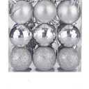 Christmas Balls,24PCS Ornaments for Xmas Tree,1.57INCH Hanging Ball for Small Christmas Tree Decorations,Party Decorations (Silver)