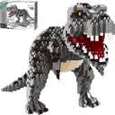 Dinosaur Tyrannosaurus Rex Model Decor Micro Mini Blocks Velociraptor Building Blocks Toy Birthday for Age 6+ Children Adults Teens 1530 Pieces