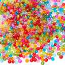1000-1030Pcs Transparent Acrylic Crystal Beads for Jewelry Making Bulk Faceted Rondelle Beads for Bracelets Necklaces Earrings Wind Chimes