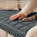 decorUhome Fuzzy Pet Couch Cover for Dogs, Non-Slip Sofa Covers for Sofa Couch Arm, Soft Thick Furniture Couch Protector, Washable Sofa Slipcovers, Dark Grey, 27.6" x 27.6"