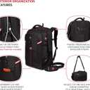 SwissGear 3766 Extra Large 48L Travel Backpack with USB Charging Port, Built-in RFID, Fits 16 Inch Laptop