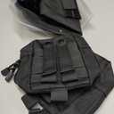 Tactical Dog Backpack Harness for Large Breed Original Design Metal Buckle Vest with Side Bags Pouches for Service Working Training (Black (with 2 Pouches), XL)