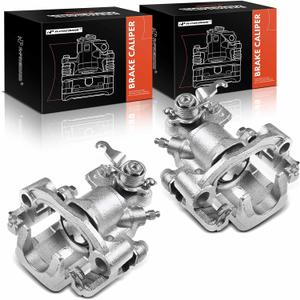 A-Premium Disc Brake Caliper Assembly with Bracket Compatible with Select Nissan Models - 240SX 1995 1996 1997 1998, L4 2.4L Coupe - Rear Driver and Passenger Side, 2-PC Set