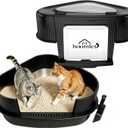 Large Enclosed Corner Cat Litter Box with Lid