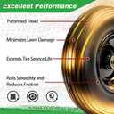 (2-Pack) 4.00-6 Wheelbarrow Tires and Wheels, 13" Pneumatic Tire with 5/8" or 3/4" Bearings, Heavy Duty Replacement Wheel for Wheelbarrow, Garden Cart, Hand Truck