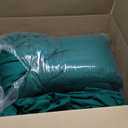 Bedsure Queen Comforter Set Dark Green - Bed in a Bag Queen Size Bedding 7 Pieces, GentleSoft Pintuck Bed Set Gift for Family, All Season Down Alternative Comforter with Sheets, Pillowcases & Shams