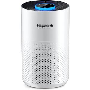 Upgraded Air Purifiers for Bedroom & Home with H14 True HEPA Filter, Covers Up to 880ft, 360 Air Intake, Quiet Pet Air Purifier, Fragrance & Timer, Removes Smoke, Pet Dander & Pollen, White