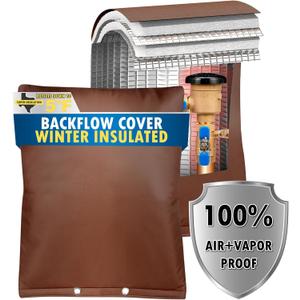 30"X24" 5 Layers Outdoor Pressure Vacuum Breaker Backflow Preventer Insulation Cover for Well Pump, Sprinkler Valve, Faucet Winter Freeze Protection