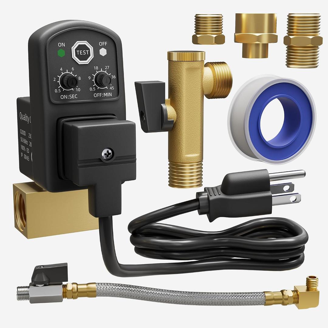 DaierTek Automatic Air Compressor Drain Valve, Electronic Timer Drain Kit