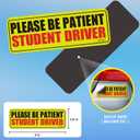 15 x Student Driver Magnet for Car - Upgraded Please Be Patient Student Driver Vehicle Bumper Magnetic Sticker, Stronger Magnetic New Student Driver Safety Warning Reflective Signs for Beginner, Set of 3