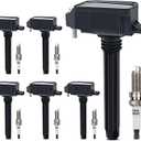 UF807 Ignition Coil & 93175 Double Iridium Spark Plug For 16-21 Jeep Grand Cherokee,Wrangler,Gladiator/Dodge Durango/Ram 1500/Chrysler Pacifica,Voyager 3.6L Replaces# 68223569AB LKR7DIX-11S