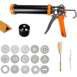 Clay Extruder Gun Handheld with 15 Shape Plates Versatile Ceramic Tool for Polymer Clay, Ceramic, Sculpey, FimoCraft Supplies for Sculpting, Modeling, Pottery,DIY Arts & Crafts
