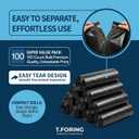 55-60 Gallon Trash Bags Heavy Duty 2.1 Mil - 39''x55'' 100 Count Extra Thick Black Garbage Bags Unscented Strong Huge Can Liners for Construction Industrial Yard Outdoor Commercial
