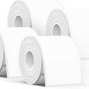 SUPVAN T50M Series Label Maker Tape, 4 Rolls 1.96''  3.14'' (50mm  80mm) 100 Labels/Roll Genuine Laminated Thermal Label Tape, Waterproof Oilproof Highly Adhesive Auto Detect Labels, Black on White