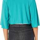 Star Vixen Women's Petite Tie Front Elbow Sleeve Cardigan (XL)