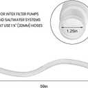 Swimming Pool Replacement Hose,59” Long 1.25" Diameter Filter Pump Hose for Intex Pools,Compatible with Pump Model 607, 637. (2)