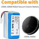 Replacement Battery for Tikom L9000, G8000, L8000 Yeedi K600 K650 K680 K700 K730 Robot Vacuum 14.4V 36WH 2800mAh Rechargeable Battery