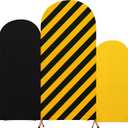 Construction Birthday Party Arch Cover Set of 3 Construction Arch Backdrop Spandex Stretch Backdrop Stand Cover 4ft, 5ft, 6ft(Classic)