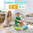 VROGTIK Dinosaur Sit and Spin Toys for Toddlers 1-3, 360 Toddler Spinning Seat with LED Lights and Music Christmas Birthday Gift for 1 2 3 Years Old Boys Sensory Toys Toddler Activities