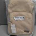 Taygeer 16 Inch Slim Laptop Backpack for Women, Mochila Para Mujer with D-ring for charms & Aroma Pads, Anti-Theft Waterproof Backpack with quick access Pocket for Work Office Business, Plain Beige