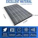 Outdoor Galvanized Steel Drain Grate,17.7x17.7 Heavy Duty Drain Cover,B125 Class Channel Grate,Rust-Proof Metal Sewer Grate,Silver Square Drainage Grate for Driveway,Garage,Yard