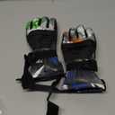 Ski Gloves, Winter Snow Waterproof Gloves Touchscreen Skiing & Snowboarding Cold Weather Glovess, Fits Both Men & Women, for Parent Child Kids with Wrist Strap (Black+Orange)