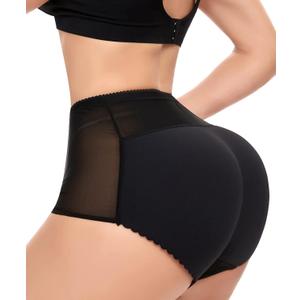 Women Butt Lifter Padded Control Panties Hip Enhancer Underwear Body Shape (Large, 1-black9306)